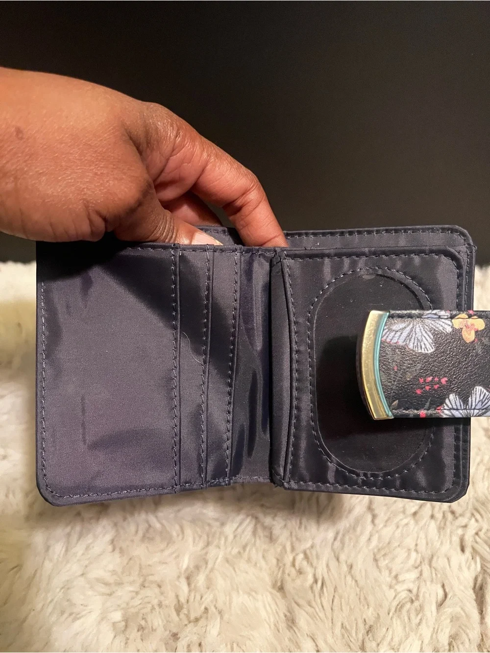 Three piece bundle of two coin, purses, and one small wallet